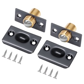 Ball Door Catches for Cabinet, Adjustable Stainless Steel Roller Door Ball Latches Spring Hardware for Cupboard Closet Top (2 Pack)