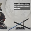 SEEMINESALE 3 Tier Katana Stand,Samurai Sword Holder,Black Sword Mountain,Large Size