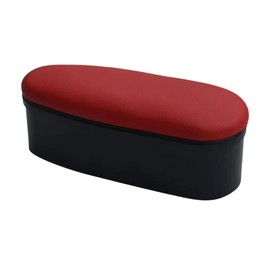 Charmoon Aftermarket Car Armrest Elbow Rest Universal Driver Door Storage Slide Synthetic Leather Car Accessories (Red)