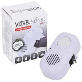 VOSS.sonic Ultraschall-Vertreiber 500 - Glow Ultraschall-Abwehr, Insekten-Vertreiber, Schädlings-Bekämpfung, Ameisen, Ungeziefer, Nachtlicht Steckdose