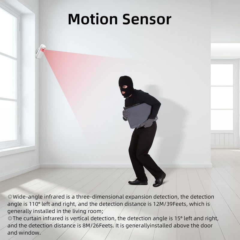 Whole House Security Alarm System, WiFi Wireless Home Alarm Kit