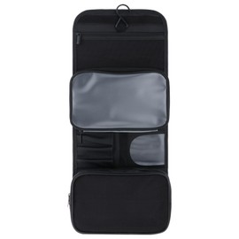 Perfeclan Cosmetic Storage Pouch Travel Toiletry Bag with Zipper Brushes Container Tools Make up Organizer Case for Business Trip, Black