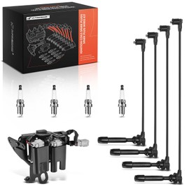 A-Premium 1 Ignition Coils with 4 Spark Plug Wires & 4 Iridium Spark Plugs Compatible with Hyundai Elantra 03-06, Tiburon 03-08, Tucson 05-09 & Kia Sportage 05-07, Spectra 05-09, Spectra5 05-09, 2.0L