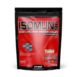 Prosport Isomun 96 Neutral, 750 g Zip Bag, Whey Isolate Protein Powder, Protein Powder with Very High EAA Content, 30 Servings, Made in Germany, Extremely Low Carbohydrate and Fat Content