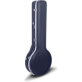 Crossrock ABS Molded Hardshell Case for 5-String Resonator, Gibson Tenor Banjo, Backpack Style(CRA861BJBK)