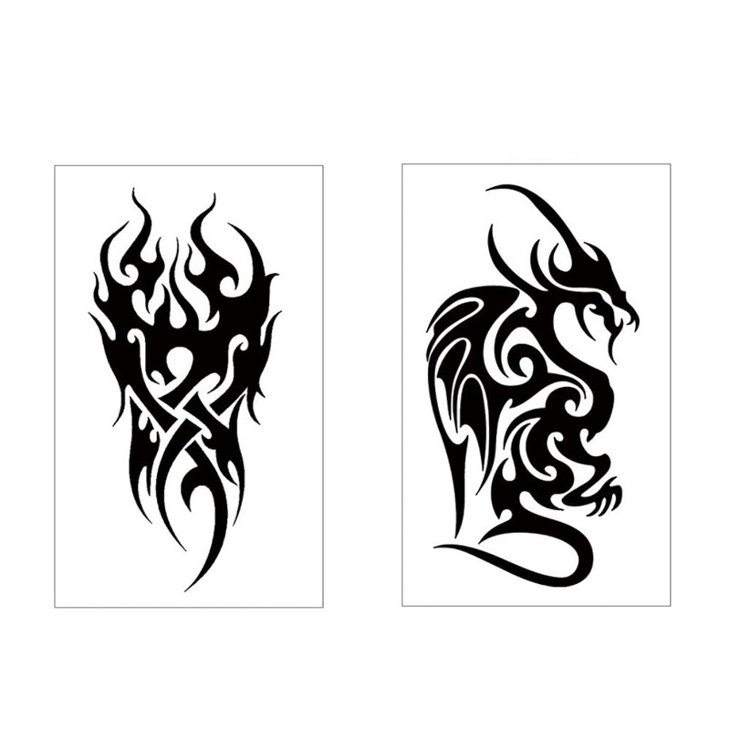12 Autocollants De Tatouage Temporary Demi-bras Pour Hommes Et Femmes