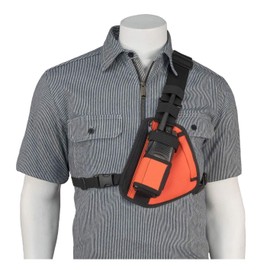 HOLSTERGUY RCH-101OR (Orange) Radio Chest Harness Shoulder Radio Holster Chest Pack Adjustable Single Radio Pouch Two-Way Radio Holster for Motorola Radios and Walkie Talkies RCH-101OR Made in USA