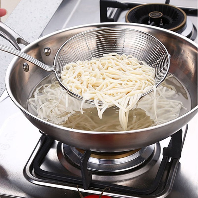 Tenta tenta kitchen Solid Stainless Steel Spider Strainer Skimmer Ladle