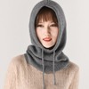 Unisex Cashmere Wool Knitted Balaclava - Fall/Winter LF3614 One Size / Adjustable Light Gray 3ea