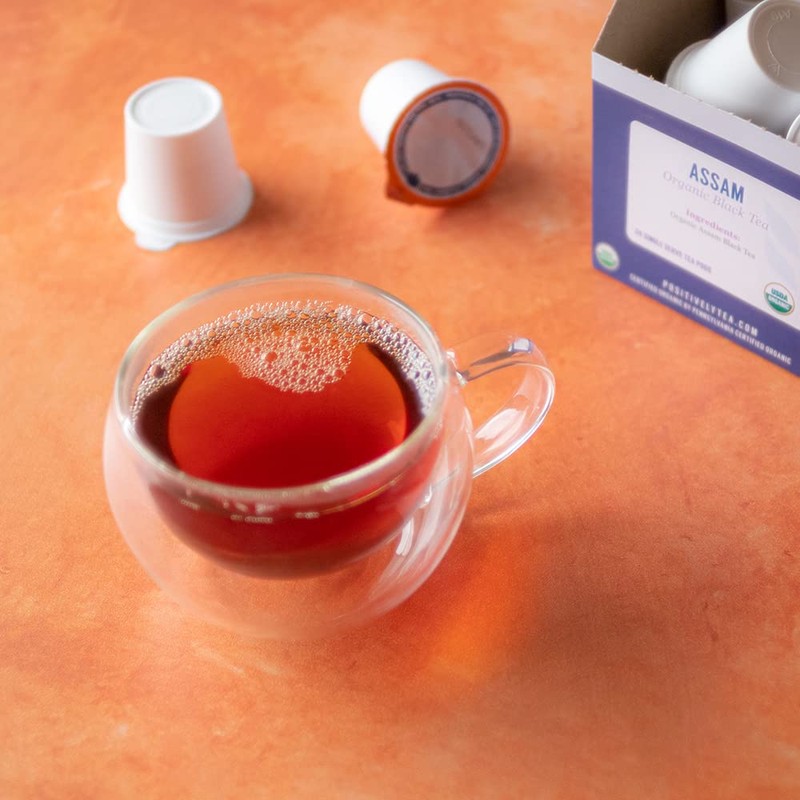 Organic Positively Tea Company, Assam Black Tea, K-Cup Compatible, 24