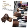 Baluue 2sets Makeup Bags Large Capacity Leopard Print Travel Cosmetic