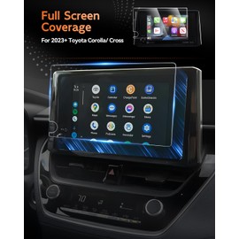 CDEFG Tempered Glass for 2025 2026 Toyota Corolla Cross Screen Protector, 8 Inch Touchscreen, 2023 2024 2025 Corolla Cross Hybrid Accessories