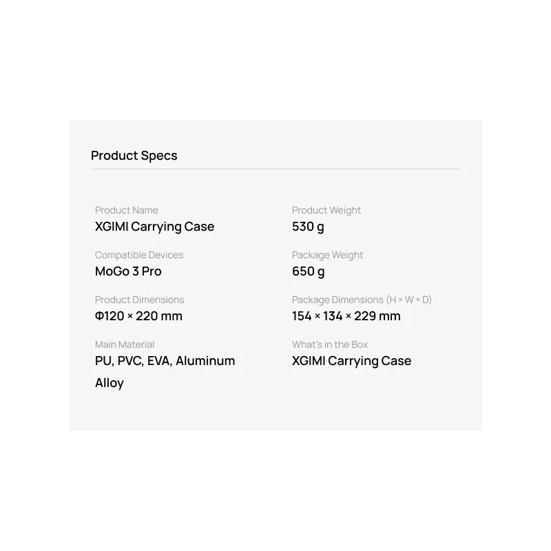 XGIMI Carrying Case, Designed for The XGIMI MoGo 3 Pro,