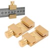 Kadimendium 2Pcs Scribe Ruler Positioning Limit Block Brass Scribe Steel