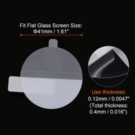 sourcing map 3pcs Watch Glass Screen Protectors 41mm HD High Definition Anti-Scratch Waterproof Ultra-Thin TPU Universal Smartwatch Screen Protective Film with Cloth Sticker Scraping Card