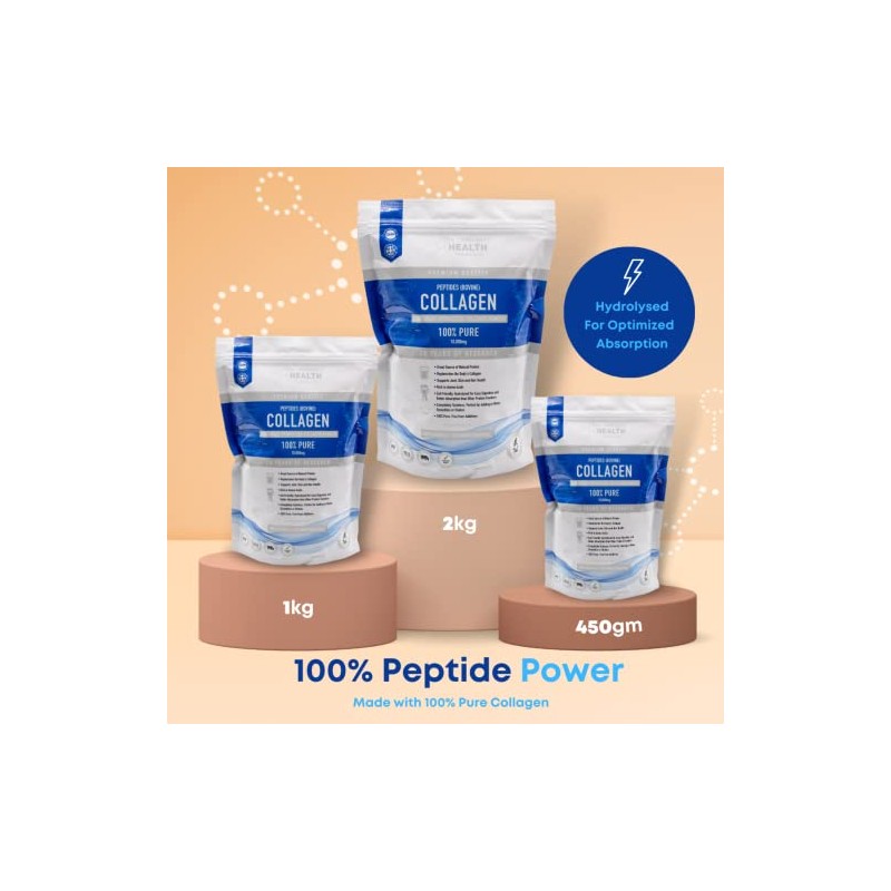 Hydrolysed Collagen Powder (Bovine) - High Protein Grass Fed Unflavoured