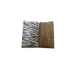 CuteBox Zebra/Leopard Flat Paper Gift Bags 400pcs (4" x 6") for Merchandise, Crafts, Party Favors, Tradeshows, Retail, Showcases, Display, Holidays, Animal Themes, Arts and Crafts