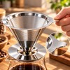 Premium Reusable Coffee Filter for Pour-Over Brewing – Double-Layer 304