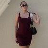 SHAPERIN Damen Sommerkleid Kurz Bodycon Tank Kleid Ärmellos Geripptes Figurbetontes
