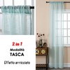 GIRASOLE HOME Pair of Ithaca Faux Linen Curtains 2 Panels