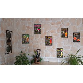 Geschenkeparadies 24 Decorative Tin Sign 20 x 30 cm Cocktail Passion Fruit Caipirinha