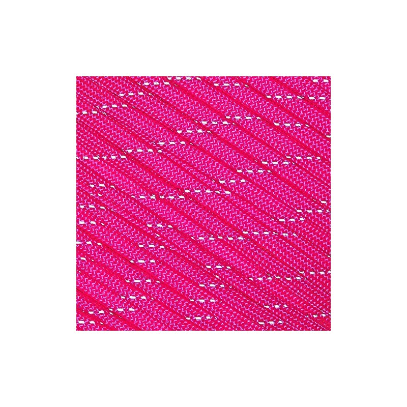 West Coast Paracord Solid Neon 550 Paracord (Reflective Neon Pink,