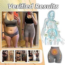 Cuticuter 2025 Upgraded Version Pearl Moon Ion Shaping Shorts, Waist Micro Vibration Massage Shaping Shorts, Black, X-Large