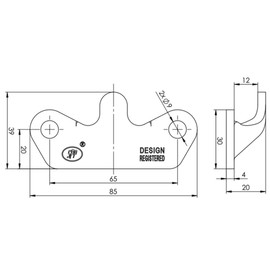 UNITRAILER Side wall fastener counterpart Z-15 Steelpress