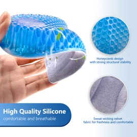 ASIV 1 Paar Silikon Erhöhung Höhe 3cm Einlegesohlen - weich komfortabel Fußbett für Fersensporn und Fußproblemet