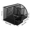 Mesh Office Desktop Organizer Multifunctional Metal 7 Compartments Pen Holder