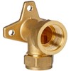 Merriway BH02299 Compression Fitting Wall Plate Elbow, 15 mm -