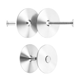 2 Set Door Hole Cover Plate 2-5/8" Deadbolt Cover Plate, Stainless Steel Door Knob Hole Covers Silver Deadbolt Lock Covers Holes Filler Plates