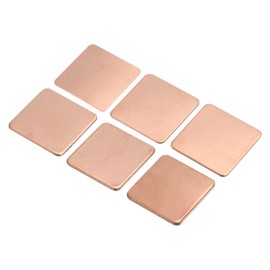 QUARKZMAN Heatsink Copper Pad Disc 20 mm x 20 mm 0.3 mm/0.5 mm/0.8 mm/1 mm/1.2 mm/1.5 mm Thermally Conductive Heatsink for Electronics Chip Cooling Set of 2