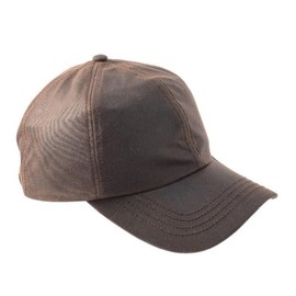 Rockall Waxed Cotton Baseball Cap, Adjustable Strap, Classic Design by Hunter-Outdoor Brown