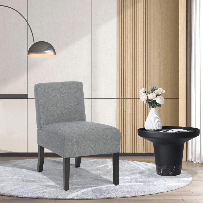FDW Living Room Chairs,Modern Armless Accent Chairs w/ Solid Wood