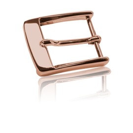 Buckle Rose Gold Polished 30 mm Metal Belt Buckle – Buckle Florence – Buckle for belts 3 cm Wide – Rose Gold Polished