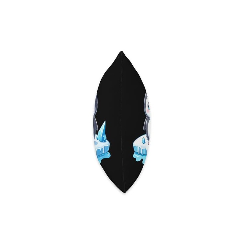 Cute penguin on melting ice floe Global warming Throw Pillow