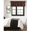 Hokiten Brown Leather Texture Window Valance Curtains, Window Treatment for