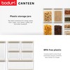 Bodum Canteen Storage Jar Set, BPA-Free Plastic, Airtight Silicone Seal,