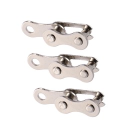 REPAIROCK 3 Pair Single Speed Silver Tone Chain Master Link Joint Clips Connectors Bicycle Missing Link Reusable Speed Chain for Bike MTB Repair Parts Auto Replacement Parts