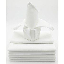 Milliken Signature Plus Polyester Square White Napkins (Set of 12) 20 in (50.8 cm)