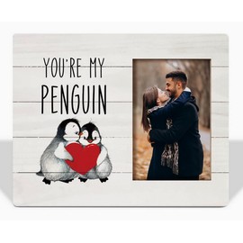 Haluosi I Love You Gifts for Her & Him - Romantic Valentine's Gifts: Picture Frame, You're My Penguin