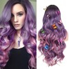 WIGNEE 26 Inches Purple Wig Dark Root to Purple and