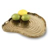 Elegance Gold Tree Bark Titanium Plated Porcelain Tray 13 Inch