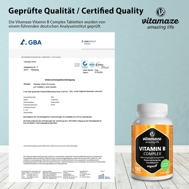 Vitamin B Complex High Strength for 6 Months - All
