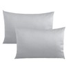 500 Thread Count Standard/Queen Pillowcases - 100% Cotton Bed Gray