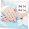 Vaguelly 4Pcs Nail Art Studs Decorative Zircon Charms for DIY