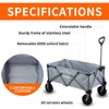 Fritiga Collapsible Folding Wagon Heavy Duty Utility Garden Carts Portable