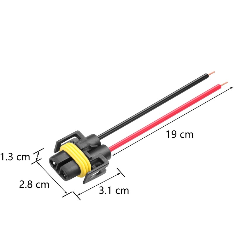 GINTOOYUN H8 H11 Car Light Wire Socket Connector 2 Pieces
