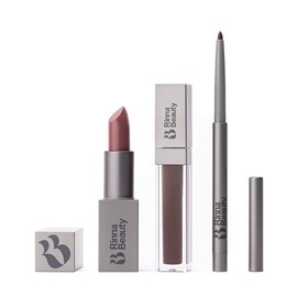 Rinna Beauty Icon Lip Kit - Sasha- All-in-one Lip Kit Includes Lipstick, Lip Gloss, Lip Liner - DEEP WINE look - Vegan, Long-lasting, Anti-aging & Moisturizing, Cruelty-Free - 1 each